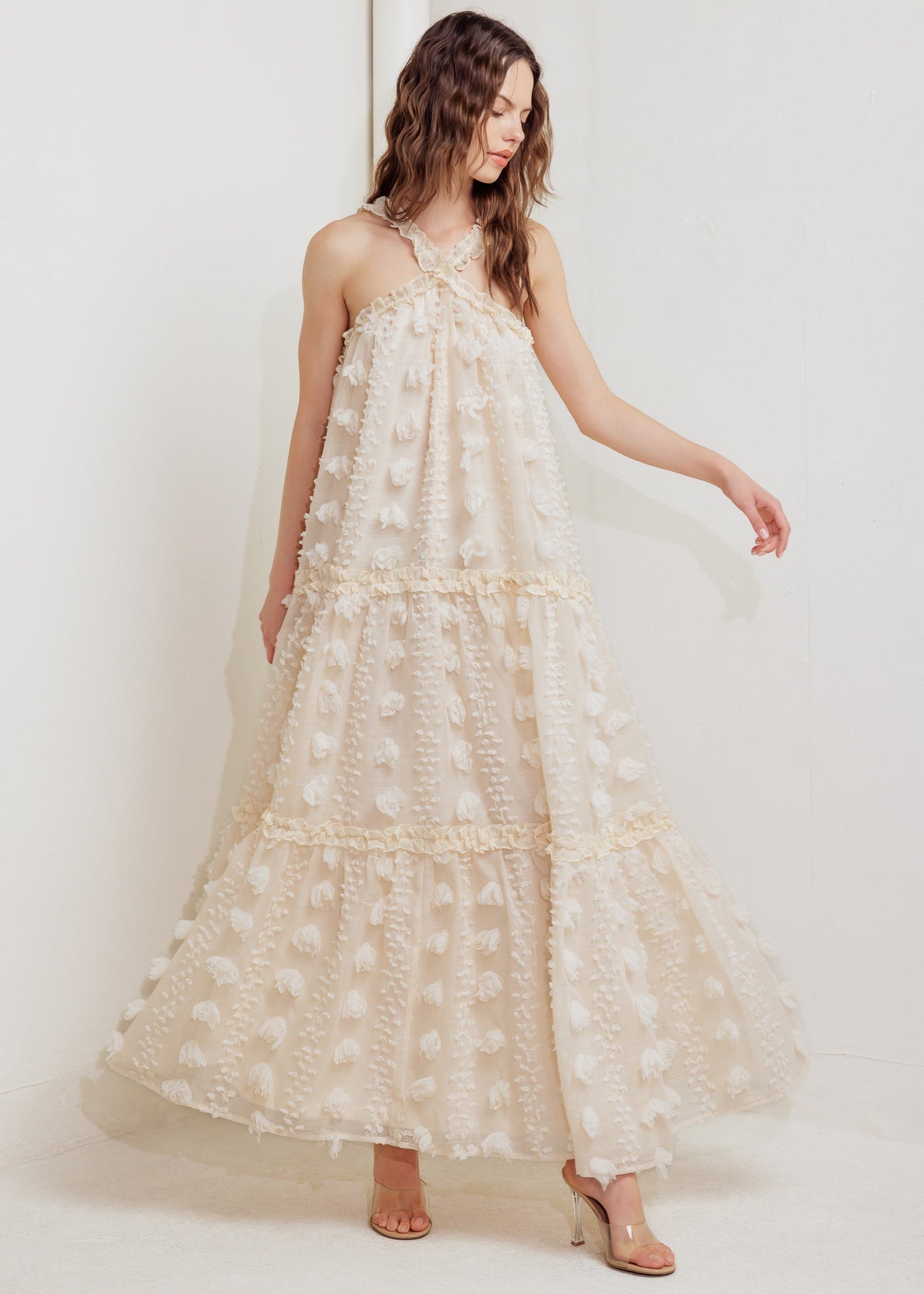 QUIET ROMANCE WOVEN ANKLE DRESS