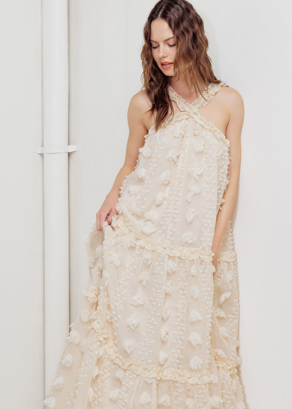 QUIET ROMANCE WOVEN ANKLE DRESS