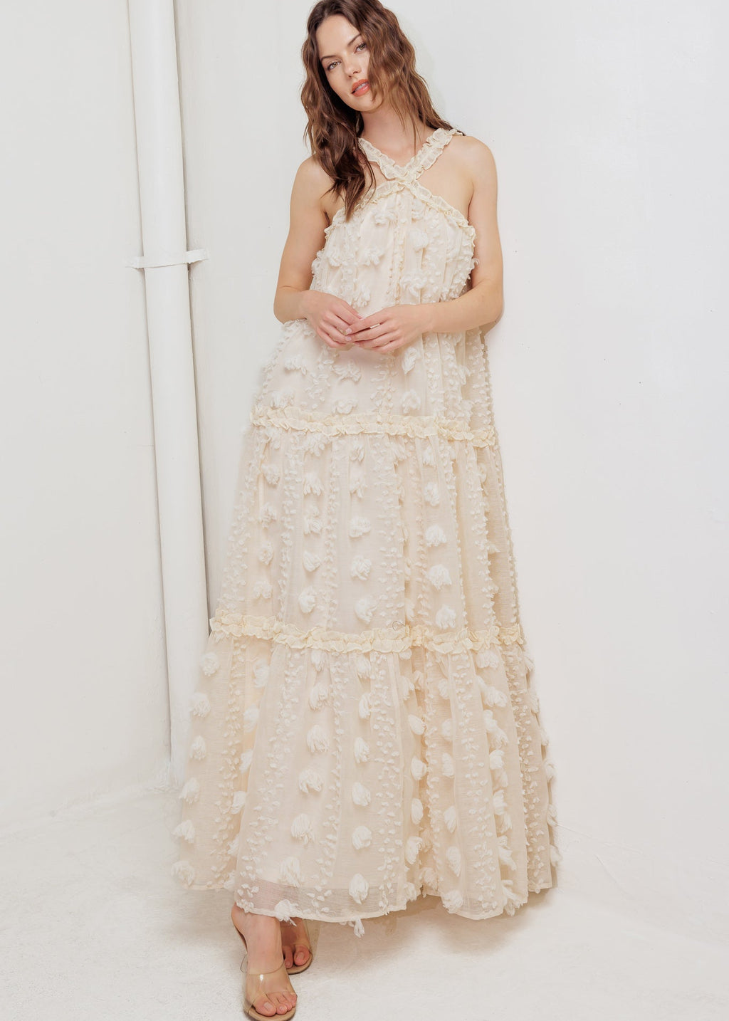 QUIET ROMANCE WOVEN ANKLE DRESS