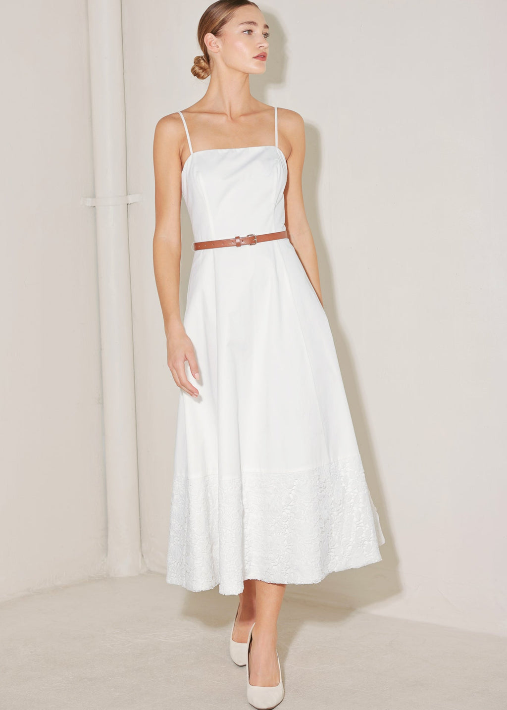 THE IVORY TETHER MIDI DRESS