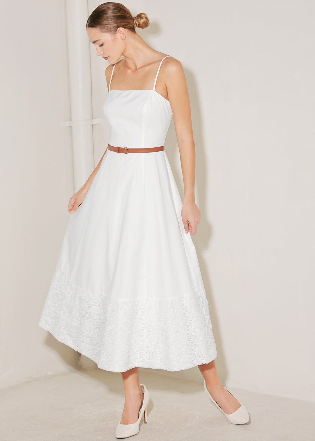 THE IVORY TETHER MIDI DRESS