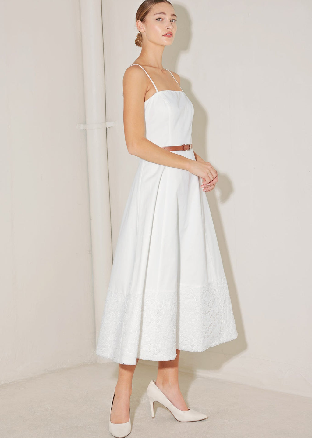 THE IVORY TETHER MIDI DRESS