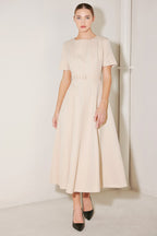 SPRING ICON WOVEN MIDI DRESS