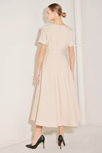 SPRING ICON WOVEN MIDI DRESS