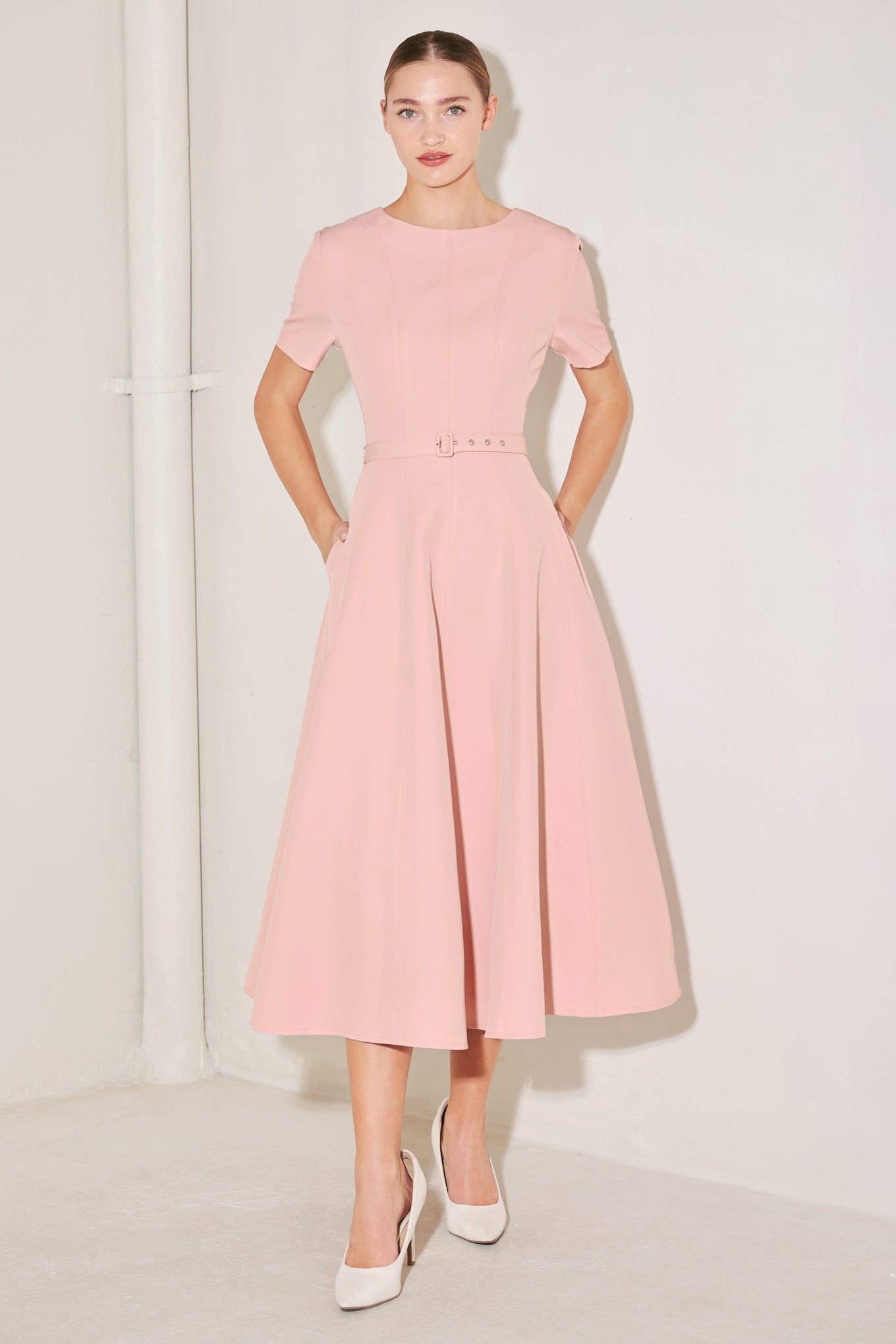 SPRING ICON WOVEN MIDI DRESS Secondary image