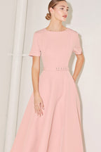 SPRING ICON WOVEN MIDI DRESS