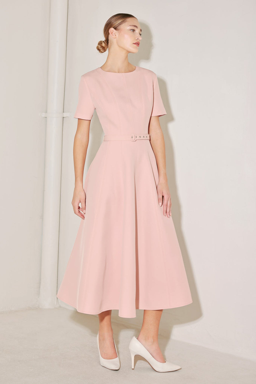 SPRING ICON WOVEN MIDI DRESS