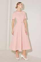 SPRING ICON WOVEN MIDI DRESS