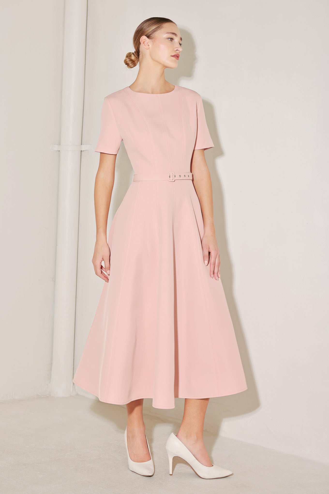 SPRING ICON WOVEN MIDI DRESS