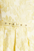 THE GOLDEN MEADOW STRAPLESS MIDI DRESS