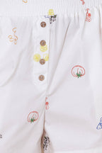 AFTER HOURS WHITE WOVEN SHORTS
