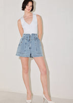 SUNLIT DENIM MOMENT SHORTS