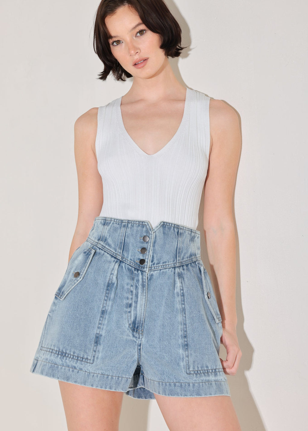 SUNLIT DENIM MOMENT SHORTS