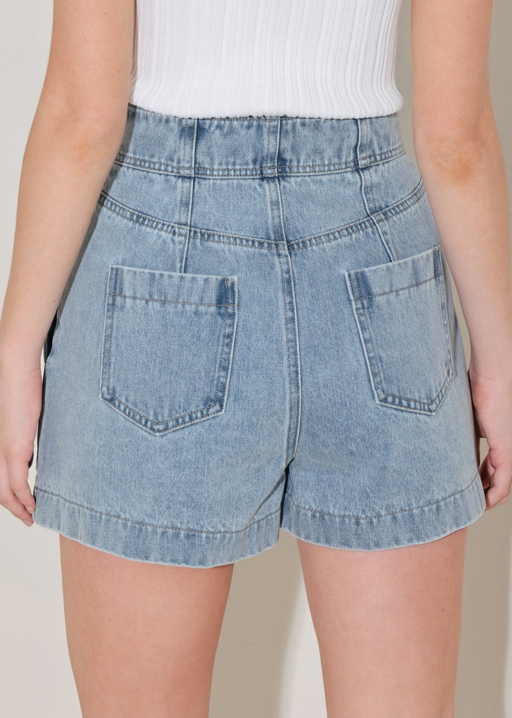 SUNLIT DENIM MOMENT SHORTS