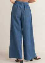 THE ARIA PINTUCK DENIM PANT