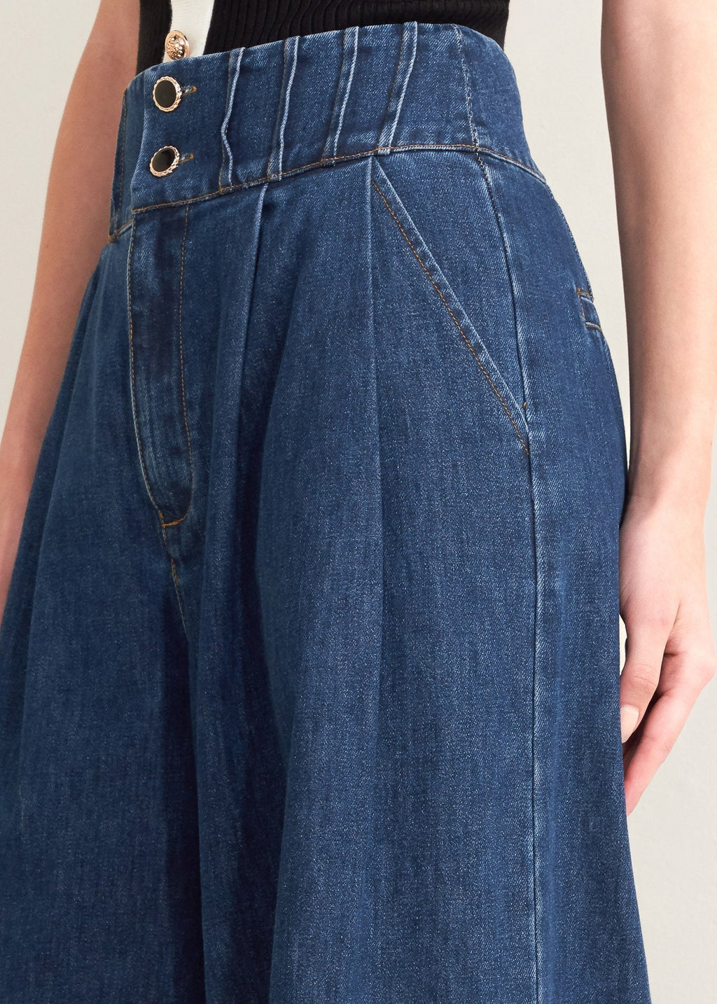 THE RAYNA WIDE LEG DENIM PANTS
