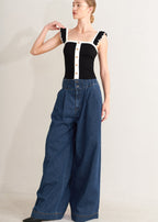 THE RAYNA WIDE LEG DENIM PANTS