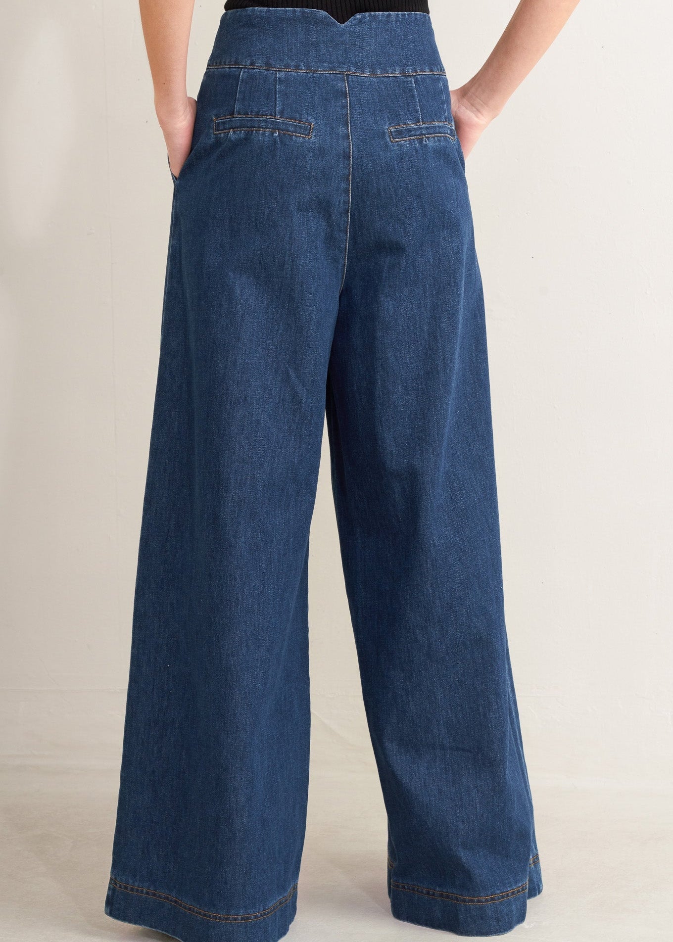 THE RAYNA WIDE LEG DENIM PANTS