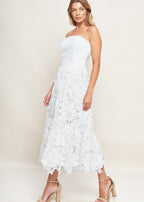 VALMERE LACE MIDI DRESS