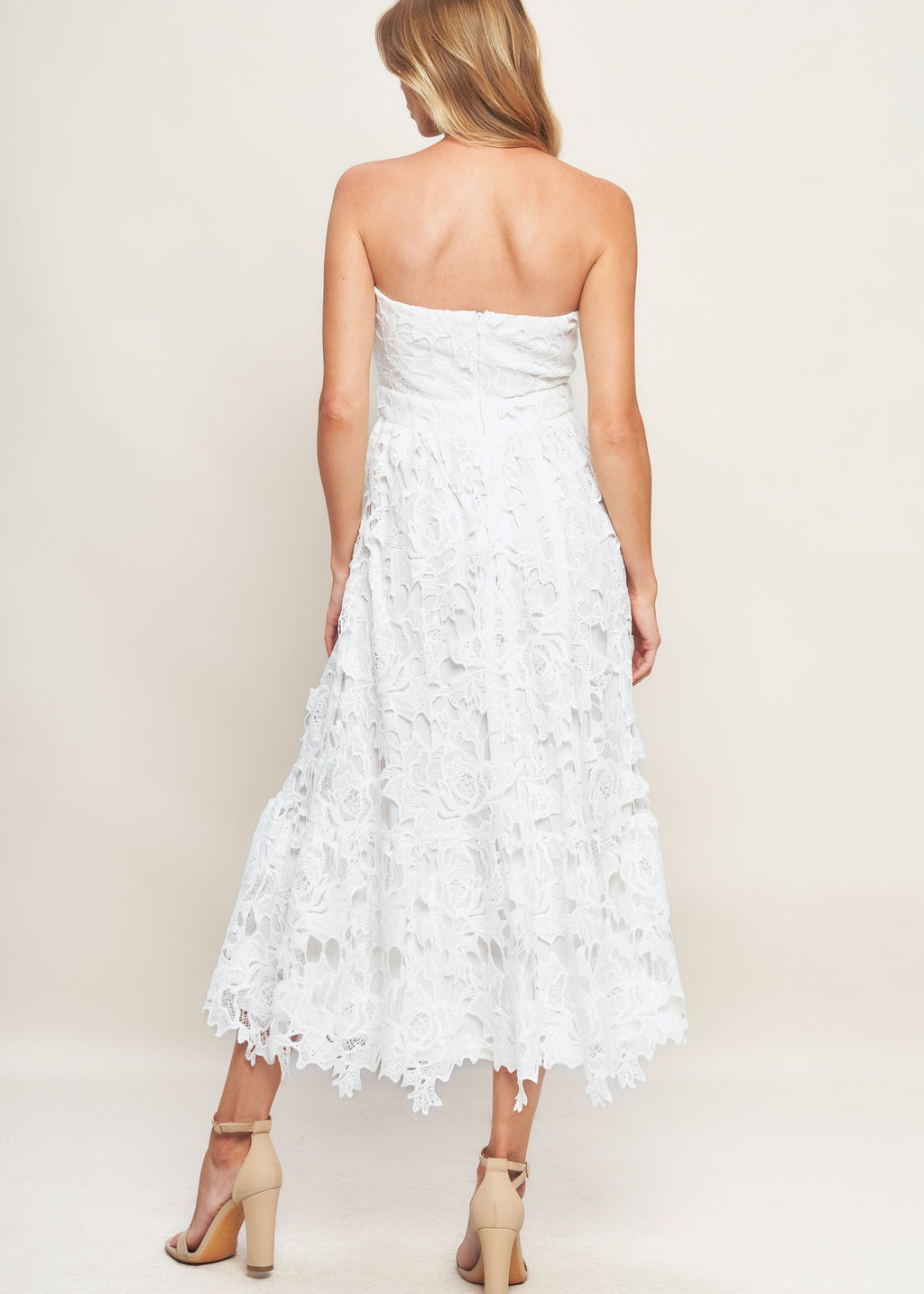 VALMERE LACE MIDI DRESS