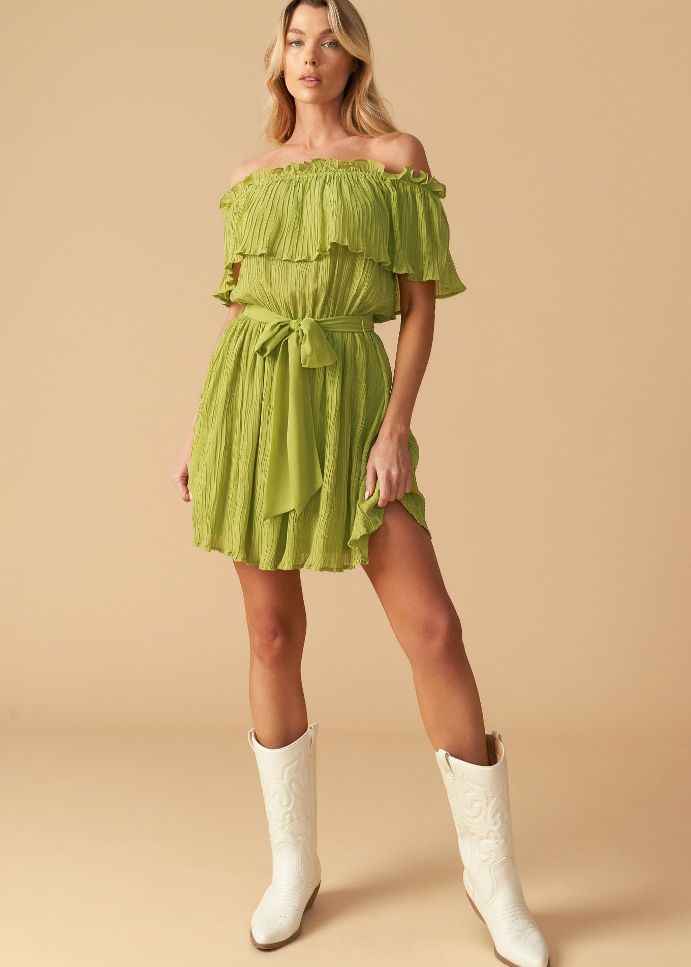 JUST ONE MORE WOVEN MINI DRESS