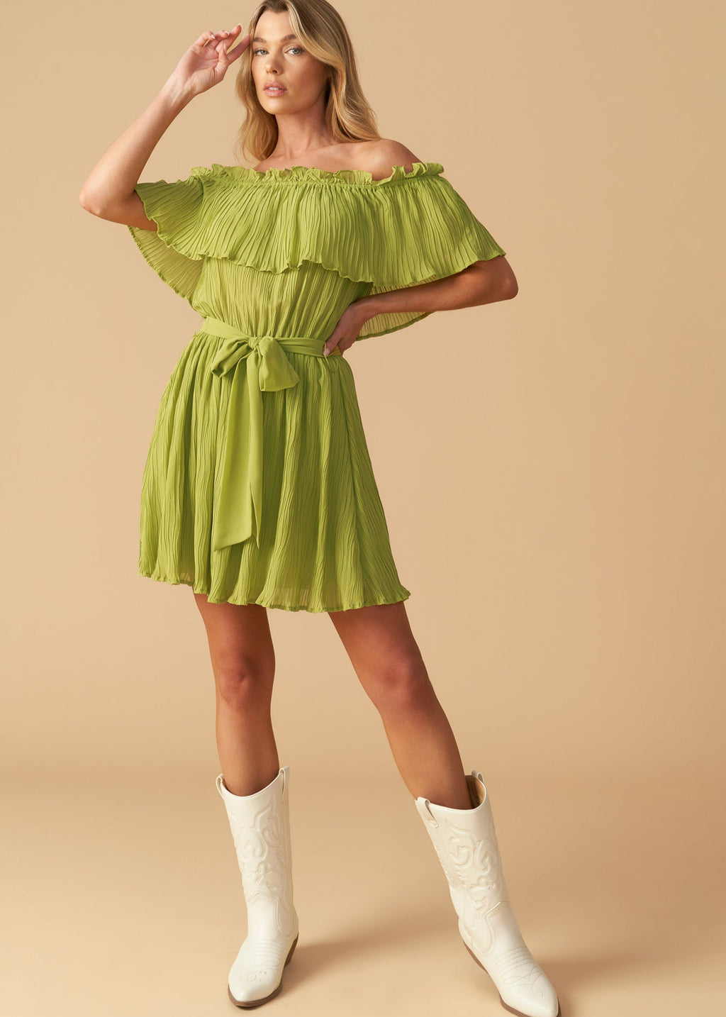 JUST ONE MORE WOVEN MINI DRESS
