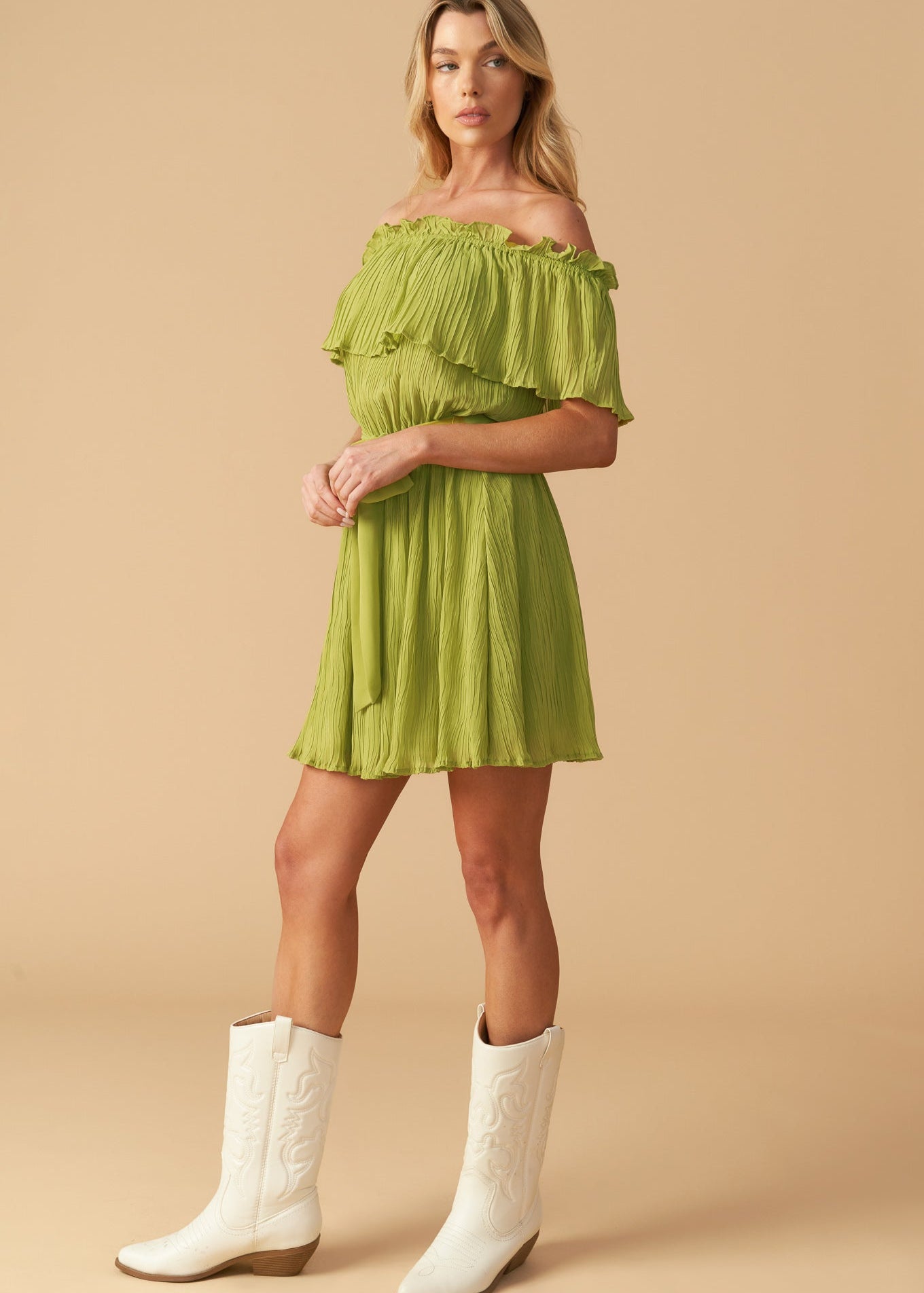 JUST ONE MORE WOVEN MINI DRESS