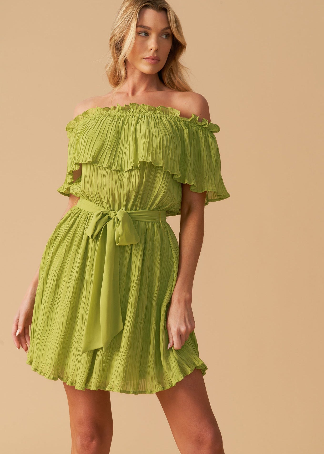 JUST ONE MORE WOVEN MINI DRESS