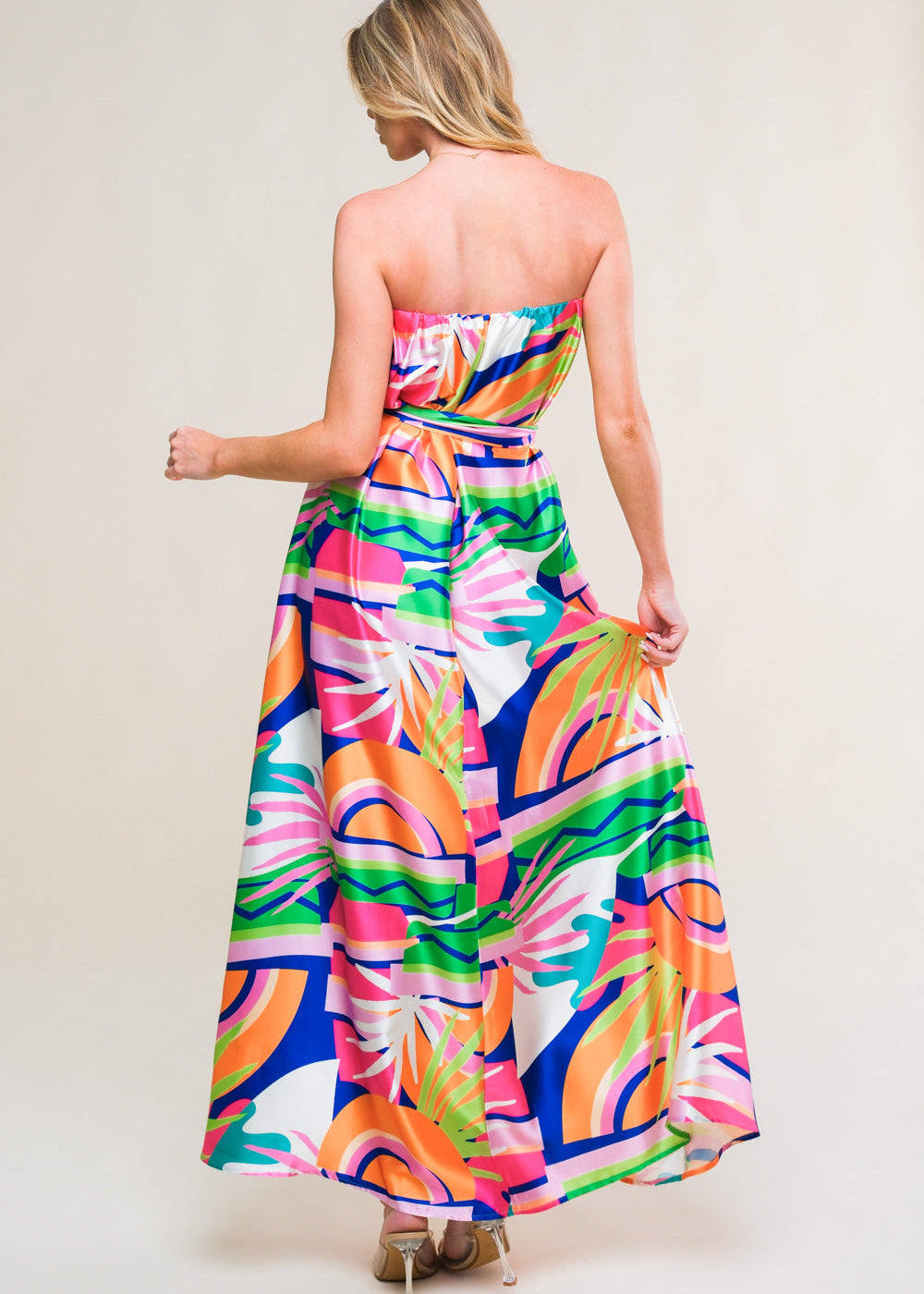 THE SOLARA STRAPLESS MAXI DRESS