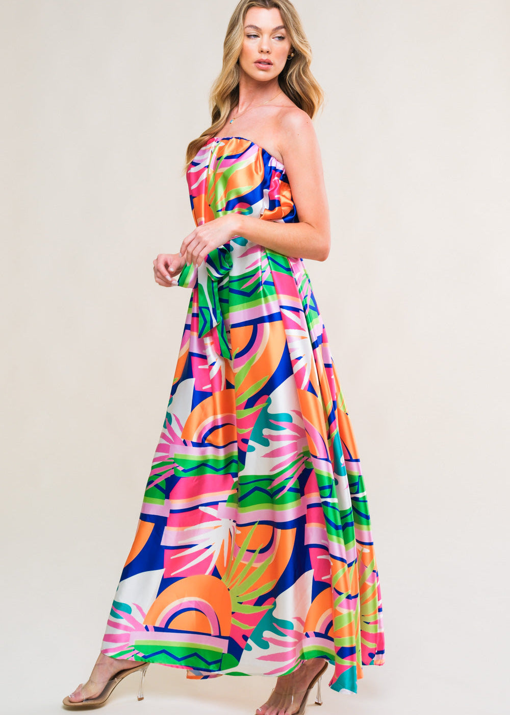 THE SOLARA STRAPLESS MAXI DRESS