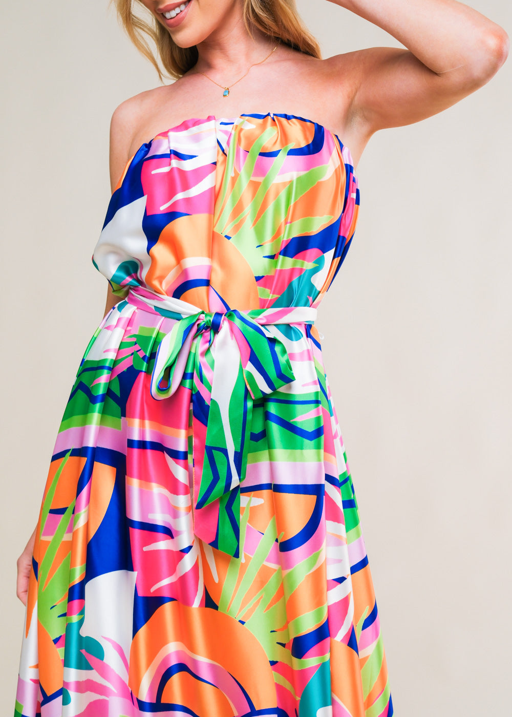 THE SOLARA STRAPLESS MAXI DRESS