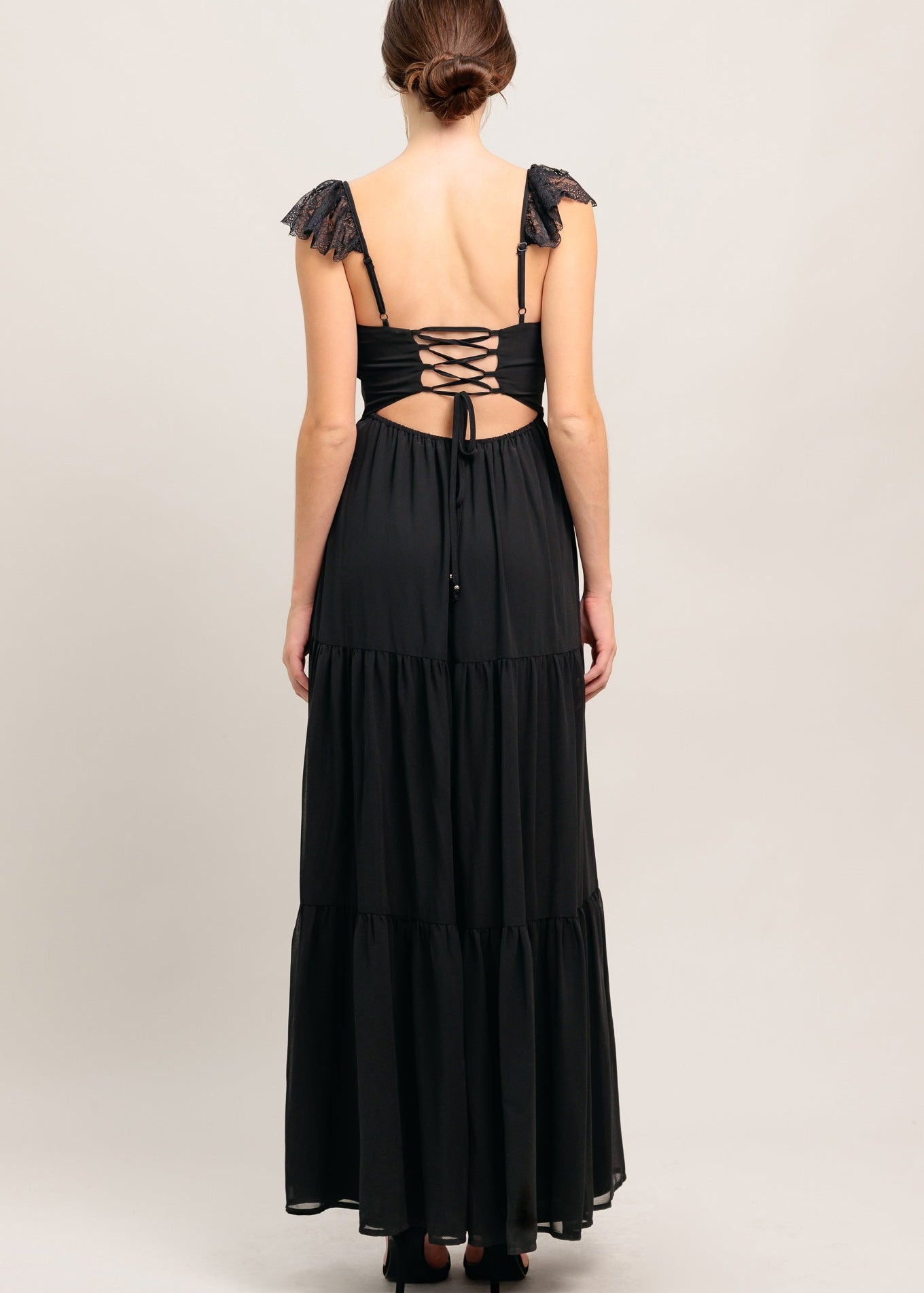 MIDNIGHT LACE REVERIE MAXI DRESS Secondary image