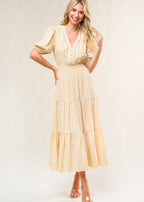 THE GOLDEN HOUR STRIPE MIDI DRESS