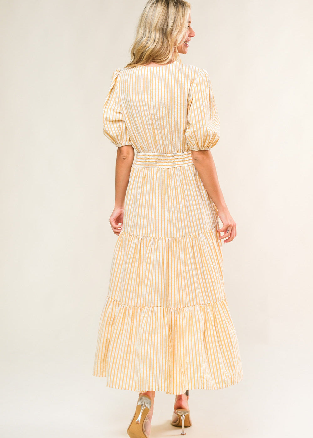 THE GOLDEN HOUR STRIPE MIDI DRESS Secondary image