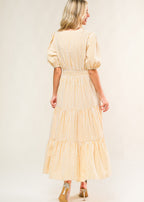 THE GOLDEN HOUR STRIPE MIDI DRESS