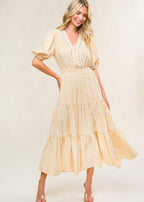 THE GOLDEN HOUR STRIPE MIDI DRESS