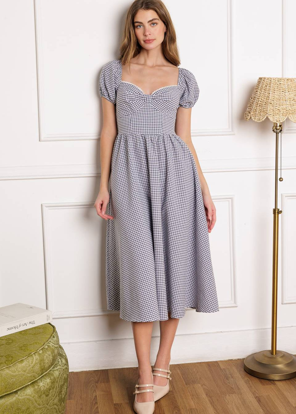 THE WILLOW GINGHAM MIDI DRESS