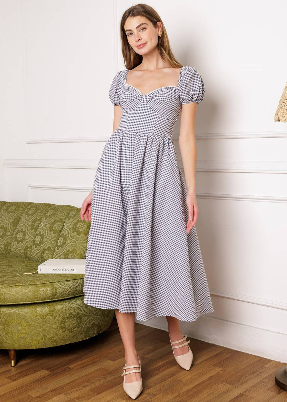 THE WILLOW GINGHAM MIDI DRESS