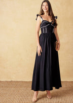 THE MIDNIGHT MUSE RIC RAC MIDI DRESS