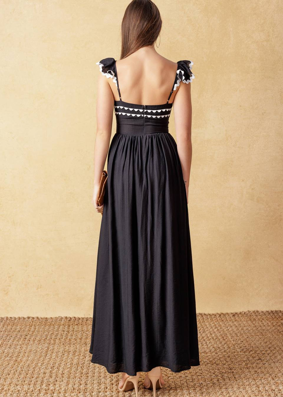THE MIDNIGHT MUSE RIC RAC MIDI DRESS