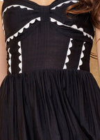 THE MIDNIGHT MUSE RIC RAC MIDI DRESS