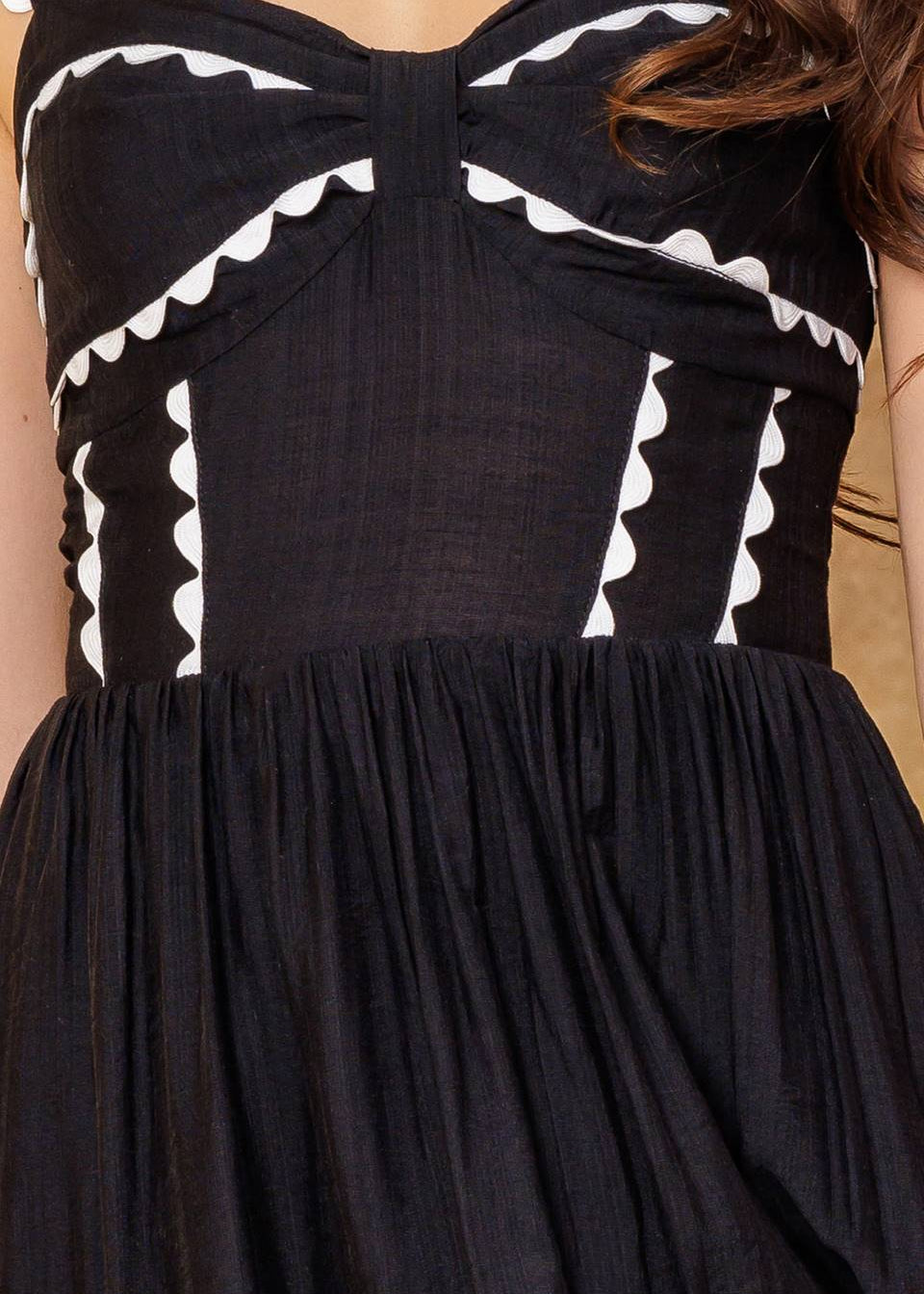 THE MIDNIGHT MUSE RIC RAC MIDI DRESS