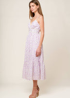 LAVENDAR FIELDS MIDI DRESS