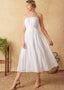 THE LILA EYELET MIDI DRESS