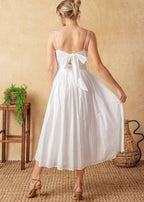 THE LILA EYELET MIDI DRESS