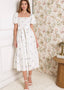 THE LUXE LAGOON EMBROIDERED MIDI DRESS