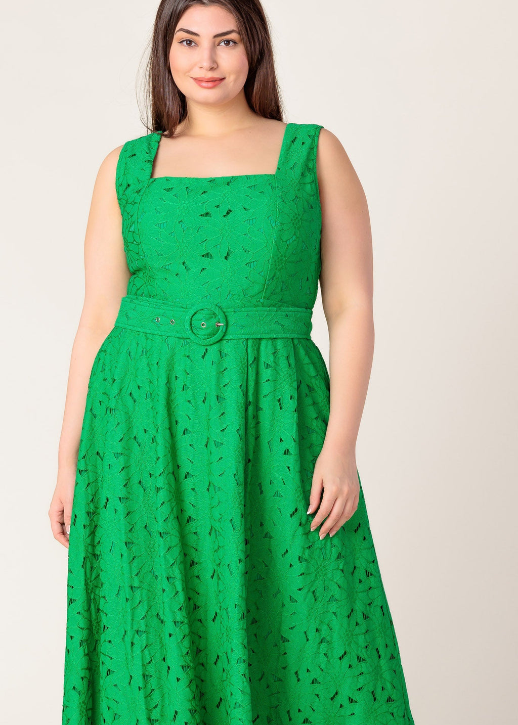 THE ELOWEN LACE MIDI DRESS
