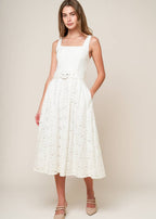 THE ELOWEN LACE MIDI DRESS