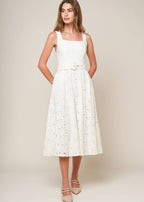 THE ELOWEN LACE MIDI DRESS