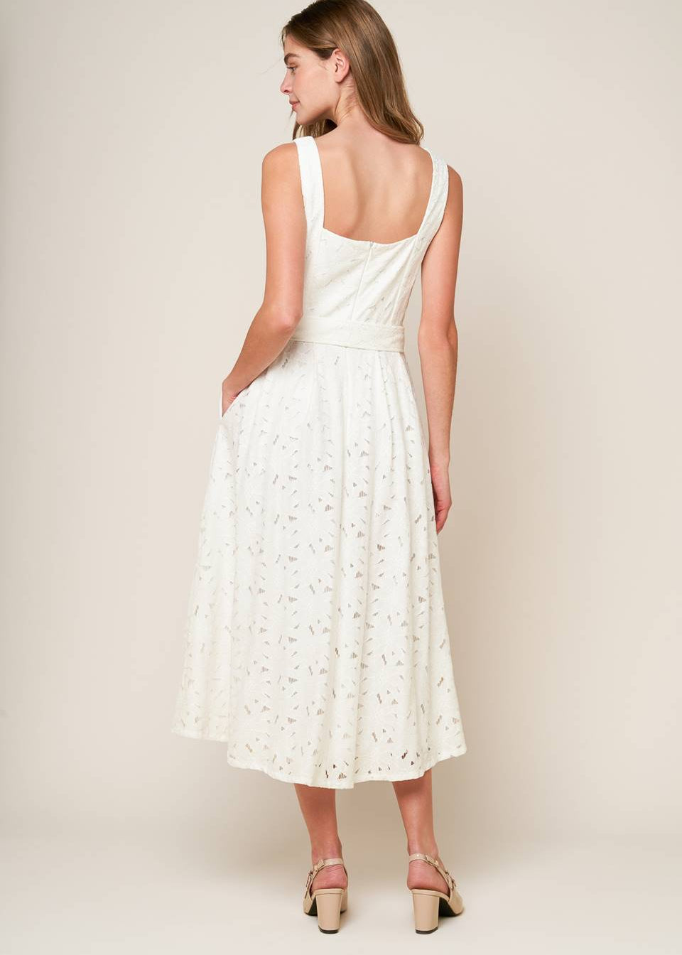 THE ELOWEN LACE MIDI DRESS
